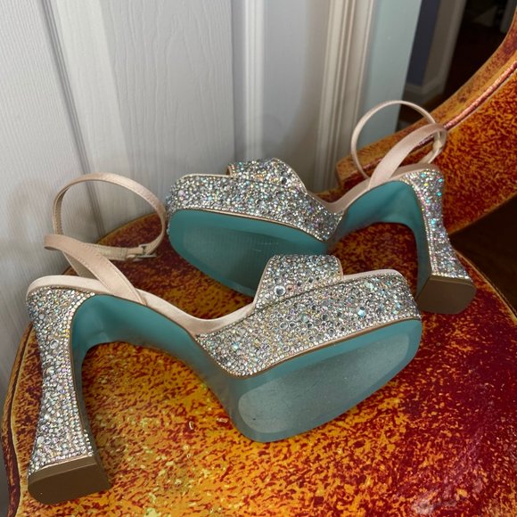 Betsey Johnson Champagne Bridal Heels - Picture 4 of 5